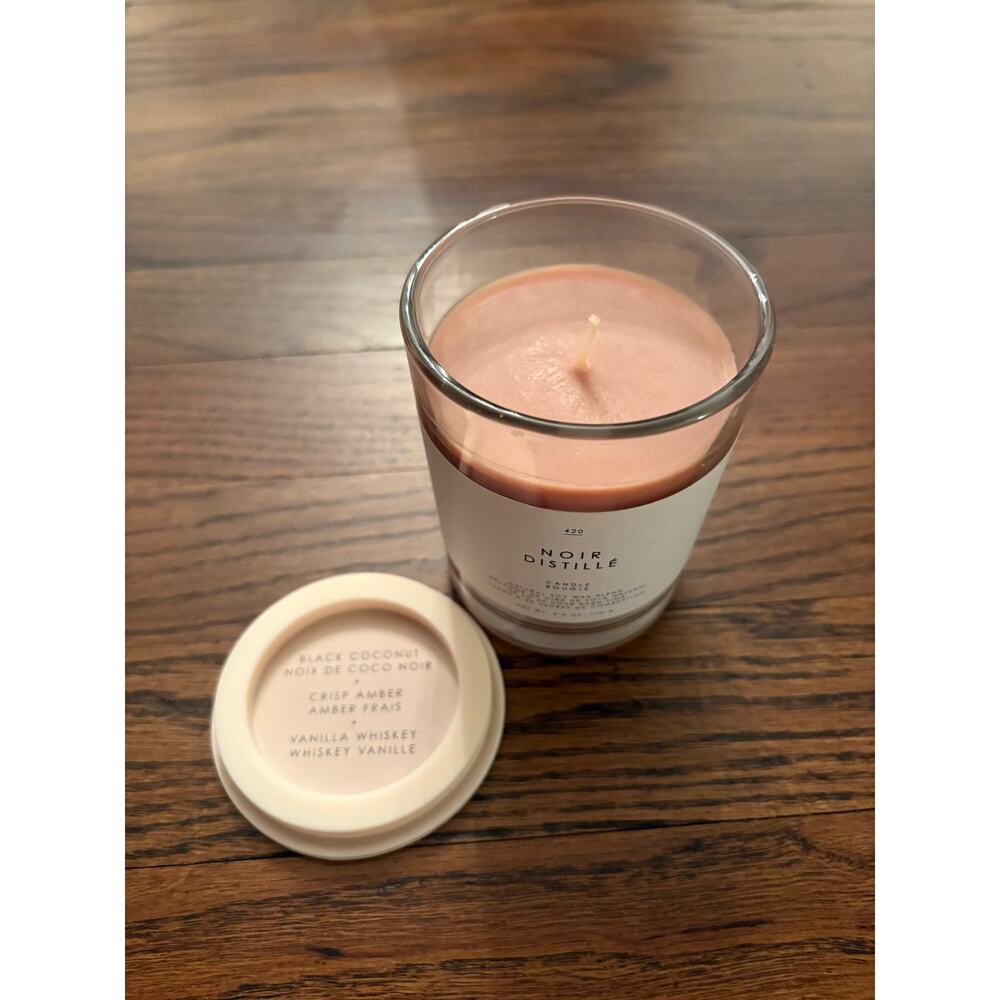 LE MONDE GOURMAND noir distille bougie candle soy wax new